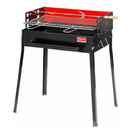 Omcan 47311 Painted Steel Charcoal BBQ Grill 33.1" H X 27.6" W X 18.9" D With Stainless Steel Brazier And Panel