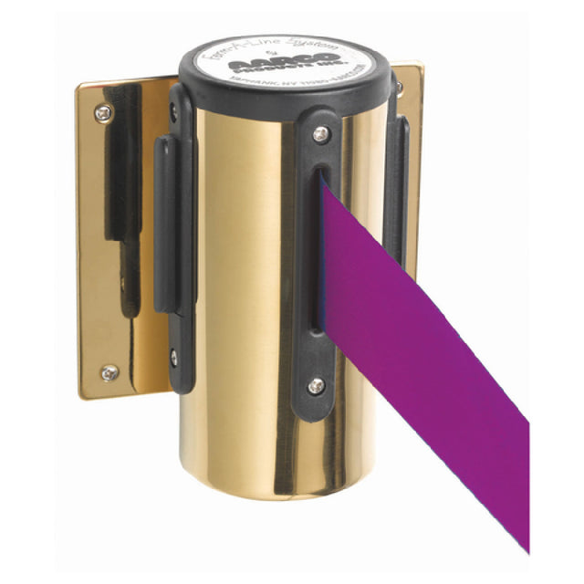 Aarco WM-7BPU WM-7BPU Form-A-Line™ System Wall Mounted Retractable Belt With A Brass Casing