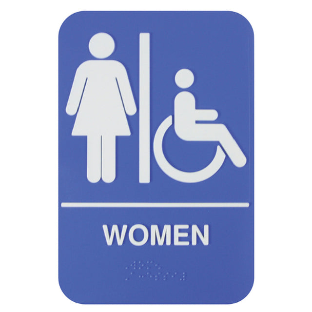 Thunder Group PLIS6957BL Information Symbol Sign 6" X 9" "Women/Accessible"