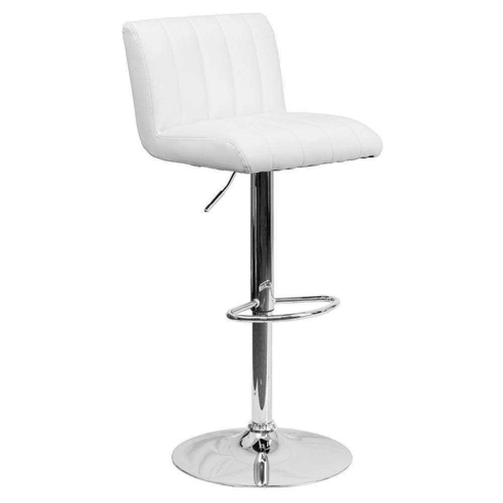 Flash Furniture CH-112010-WH-GG Swivel Bar Stool Adjustable Height Contemporary Style