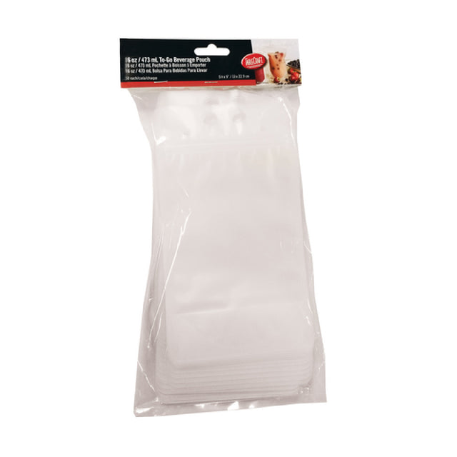 Tablecraft 10884 To-Go Beverage Pouches 16 Oz. Polyethylene (50 Each Per Pack) (1 Pack Minimum Order)