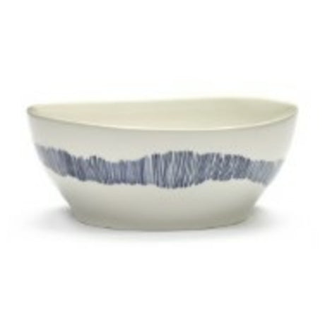 Paderno B8921010B Bowl L White Swirl-Stripes Blue