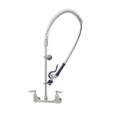 T&S Brass S-0133-CR-BJ EverSteel 8” Wall Mount Mixing Faucet With Body 18” Riser