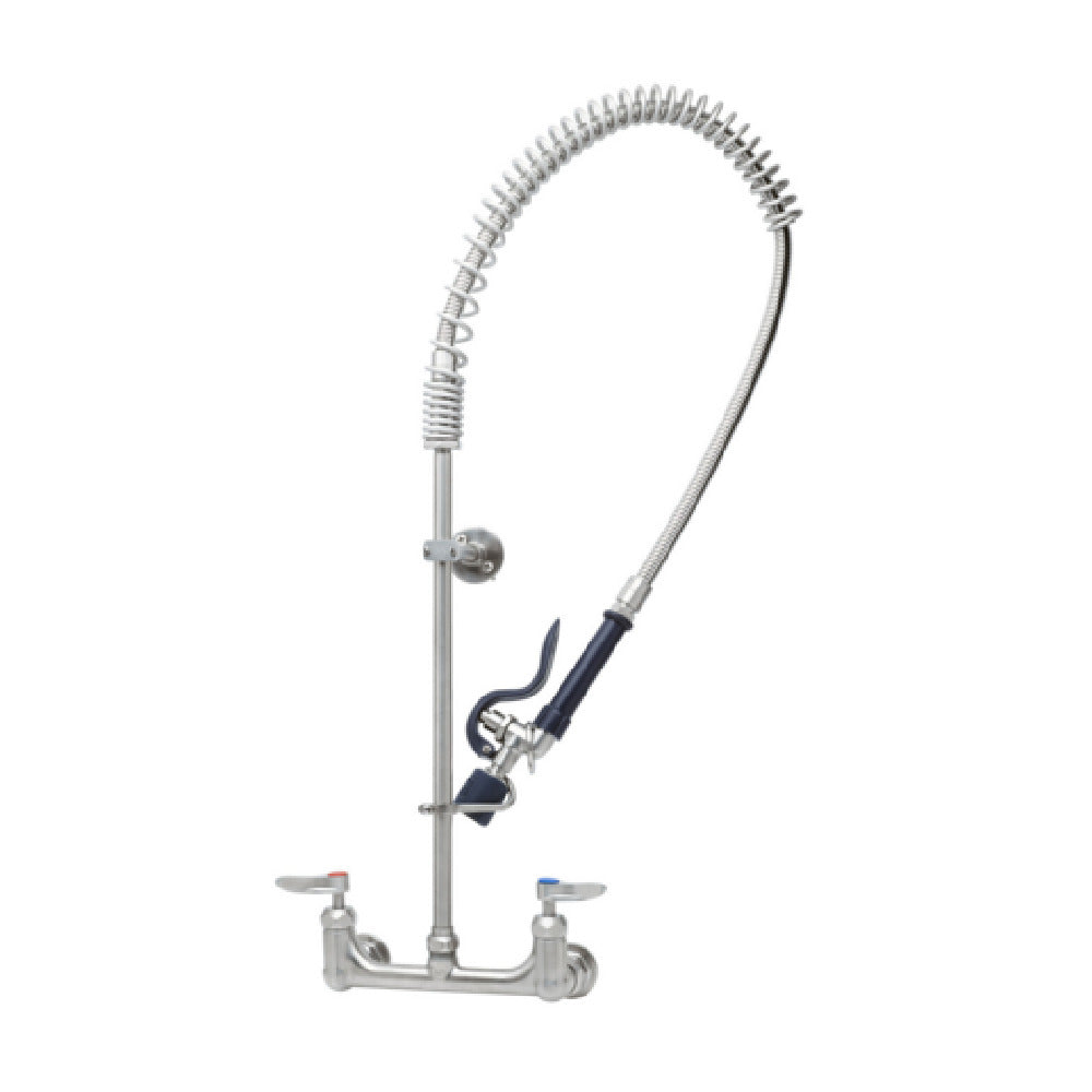 T&S Brass S-0133-CR-BJ EverSteel 8” Wall Mount Mixing Faucet With Body 18” Riser