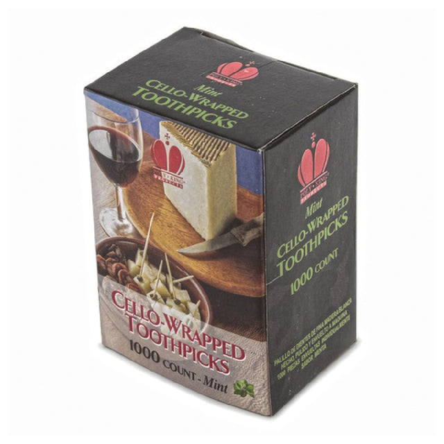 Royal Industries RMTP Toothpick Mint Wrapped Wood (priced Per Case 12 Boxes Per Case 1000 Toothpicks Per Box)