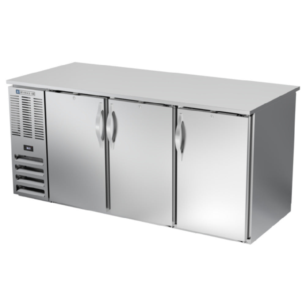 Beverage Air BB72HC-1-PT-S - Refrigerated Back Bar Pass-Thru Storage Cabinet, Three-section