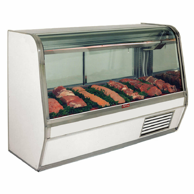 Howard-McCray SC-CMS32E-6C-LED Curved Glass Red Meat Service Case 74"W Single Duty