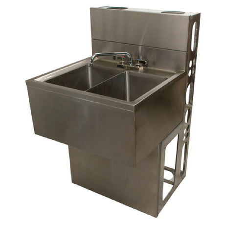 BK Resources UBDW-21-360TS Underbar Sink Three Compartment 60”W X 21-1/4"D X 33-1/2"H Overall Size