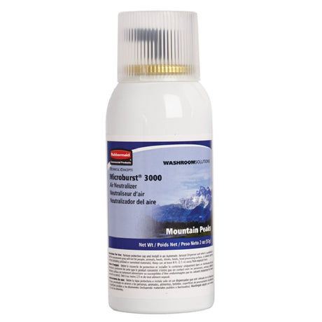 Rubbermaid FG4012571 - TC Microburst® 3000 Aerosol Air Neutralizer Refill, Mountain Peaks (V.OC Compliant In All U.S. States, Canada & Mexico) (sold In Case Quantities Only)