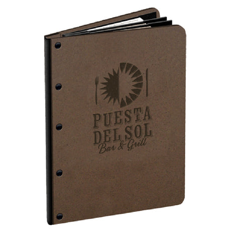 Menu Solutions HB60A Menu Cover Holds 5-1/2" X 8-1/2" Inserts Quad Booklet With 6 Views