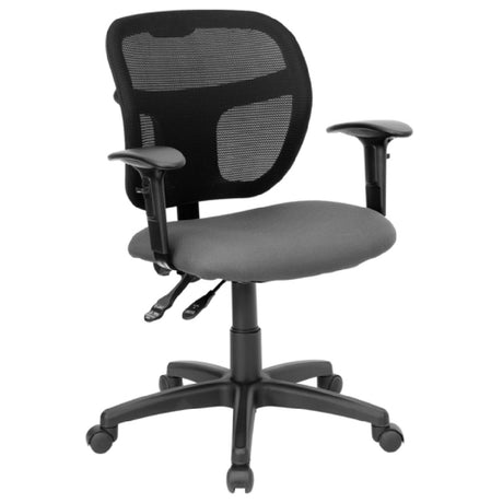 Flash Furniture WL-A7671SYG-GY-A-GG Swivel Task Chair 35-1/2" To 41-1/4" Adjustable Height