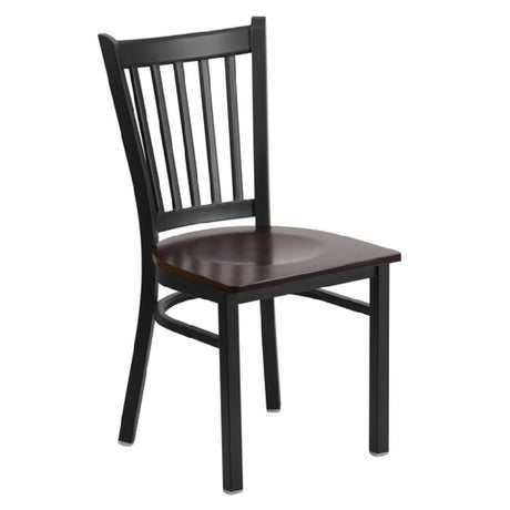 Flash Furniture XU-DG-6Q2B-VRT-WALW-GG Hercules Series Restaurant Chair Metal Vertical Slat Back