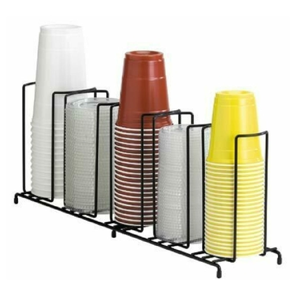 Dispense Rite WR-5 Lid/Cup Organizer Wire Rack 5 Section: (1) 3-1/2" & (2) 4-1/4" & (2) 4-3/4"