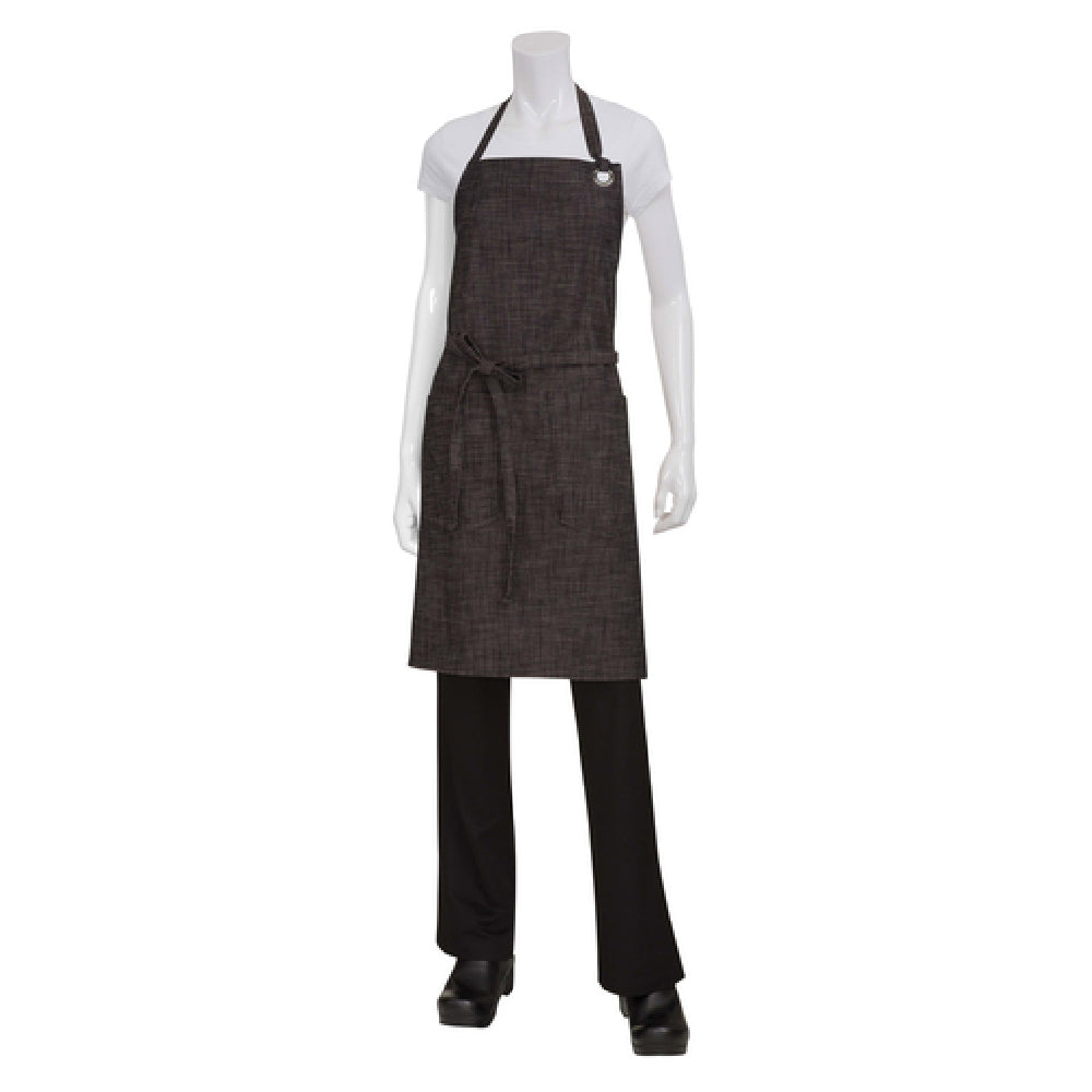 Chef Works ABXX052-BBG-0 Corvallis Bib Apron 34"L X 30"W Adjustable Neck With Grommet