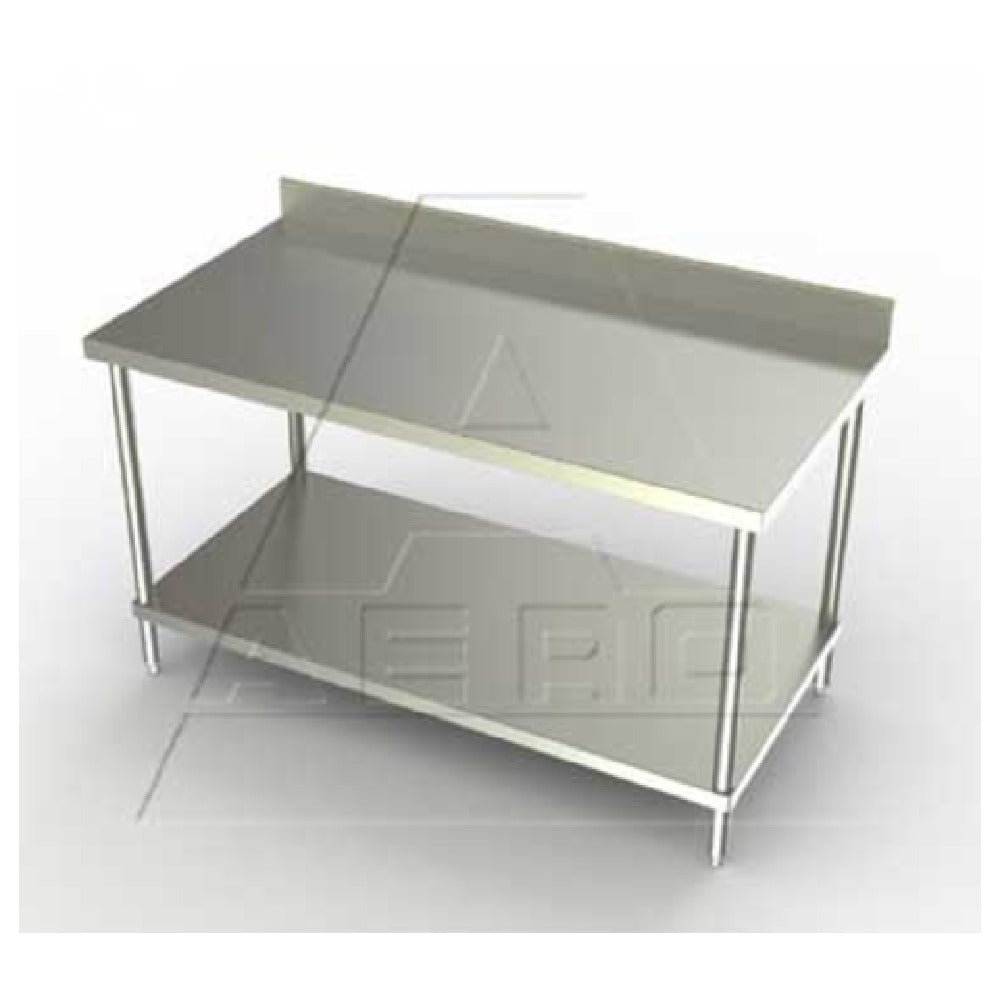 AERO Manufacturing 4TSB-3030 Economy Work Table 30"W X 30"D X 39"H 16/430 Stainless Steel Top Reinforced With (3) Galvanized Steel Box Channels