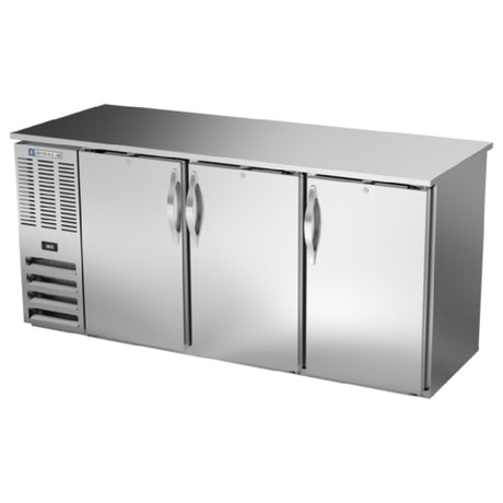 Beverage Air BBN72HC-F-PT-S - Refrigerated Open Food Rated Back Bar Pass-Thru Storage Cabinet