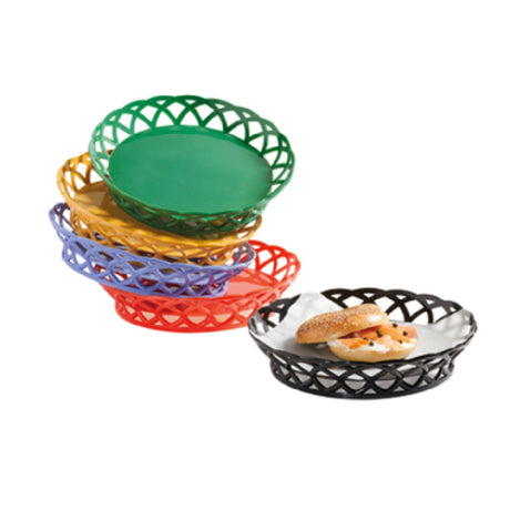 GET Enterprises RB-860-BK Clipper Mill Contemporary Basket 10-1/2" Dia. X 2-1/4" Deep Dishwasher Safe