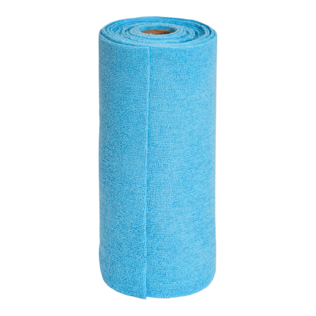 Winco BTM-12B Rolled Microfiber Towel 12"x12" Blue