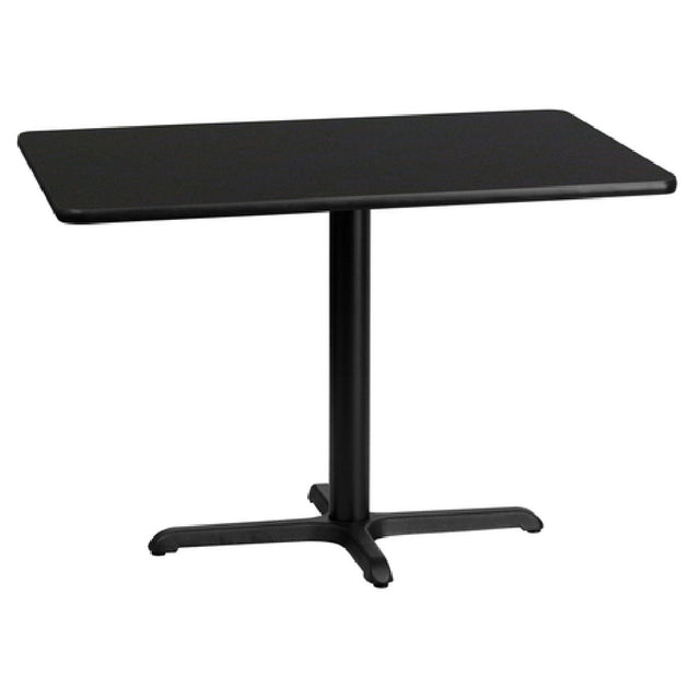 Flash Furniture XU-BLKTB-3042-T2230-GG Table 42"W X 30"D X 31-1/8"H Dining Height