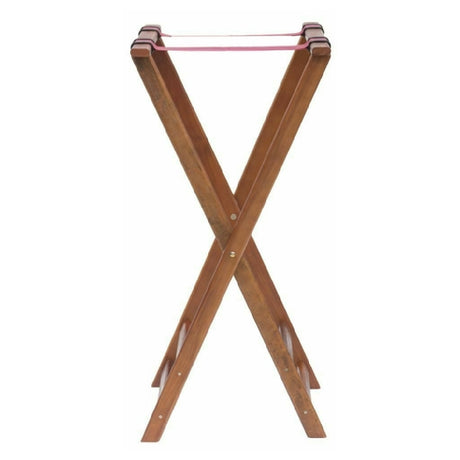 Hubert 95064 - Tray Stand, 38"H, (2) Burgundy Straps Secured With O-rings