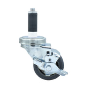 BK Resources 3SBR-1RA-GR-TLB - Swivel Caster, 1" Expanding Stem, 3" Gray Rubber Wheel