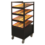 New Age Industrial 52711 Donut Display Rack 20-7/16"W X 26-1/2"D X 47"H (4) Open Angled Shelves With LED Light Bars