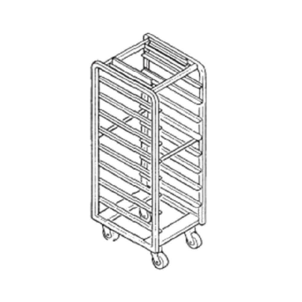 Baxter Manufacturing BSRSB-12 Stainless Steel SINGLE END LOAD Rack For SINGLE RACK OVEN (12) Slides (5" Spacing)