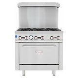 Empura Equipment EGR-36_LP Gas Range Stainless Steel Commercial Liquid Propane Gas Range With Oven