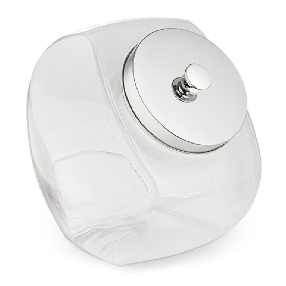 Bon Chef 2G-CGL Angled Glass Penny Jar With Lid 2 Gallon (8000Ml) 10.25" X 8.25" X 10.75"