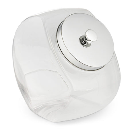 Bon Chef 2G-CGL Angled Glass Penny Jar With Lid 2 Gallon (8000Ml) 10.25" X 8.25" X 10.75"