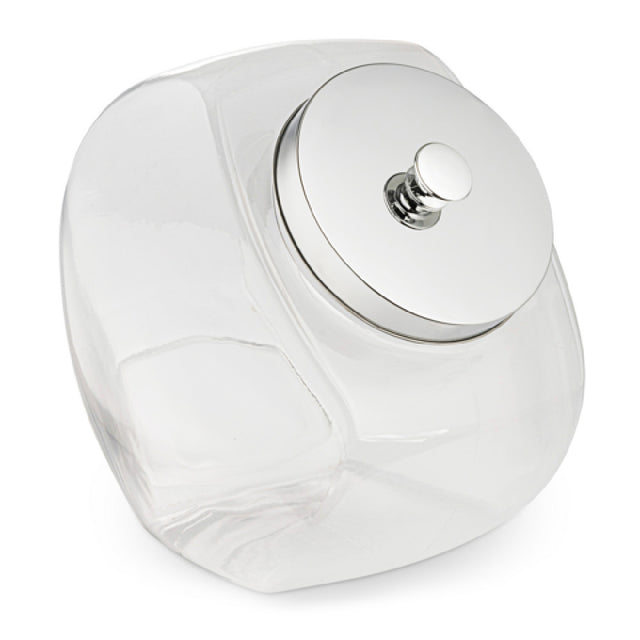 Bon Chef 2G-CGL Angled Glass Penny Jar With Lid 2 Gallon (8000Ml) 10.25" X 8.25" X 10.75"