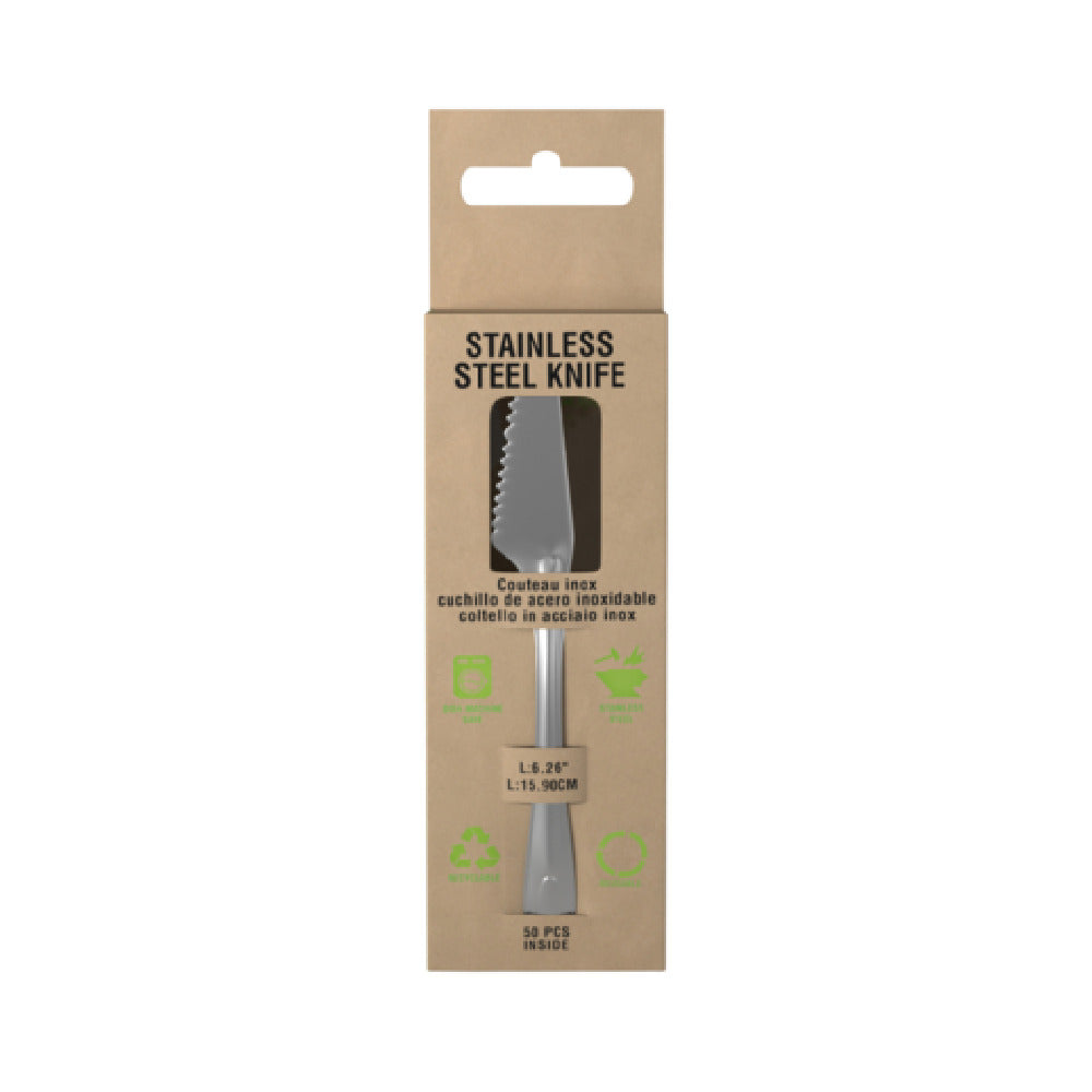 PacknWood 294CVINOXL2 - Dinner Knife, 6-1/5", Stainless Steel (per Case = 500 Each)