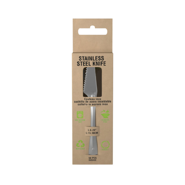 PacknWood 294CVINOXL2 - Dinner Knife, 6-1/5", Stainless Steel (per Case = 500 Each)
