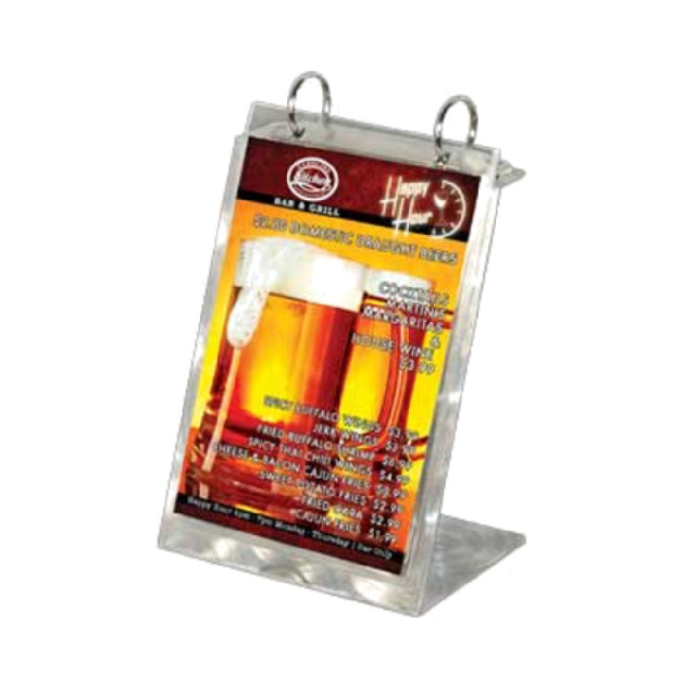 Menu Solutions MT2R-TOPB_BRUSH Table Tent Holds 5" X 7" Insert Single Panel