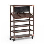Steelite MGCCAN03DCXW Canvas Grab And Go Signage Unit Dark Brushed Copper On Casters