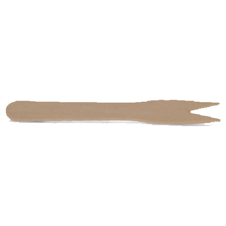 JB Prince R664 Mini Disposable Cocktail Fork 3-1/4"L Bamboo