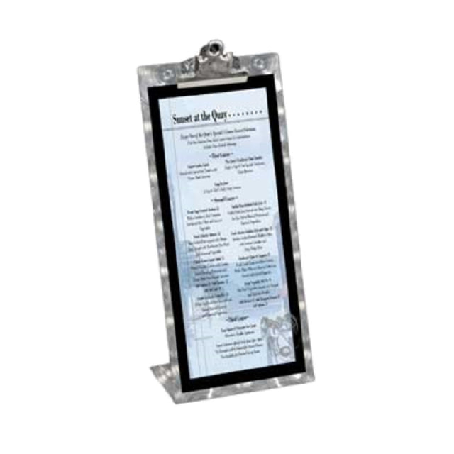 Menu Solutions MTCL-414_BRUSH Table Tent Holds 4-1/4" X 14" Insert Single Panel