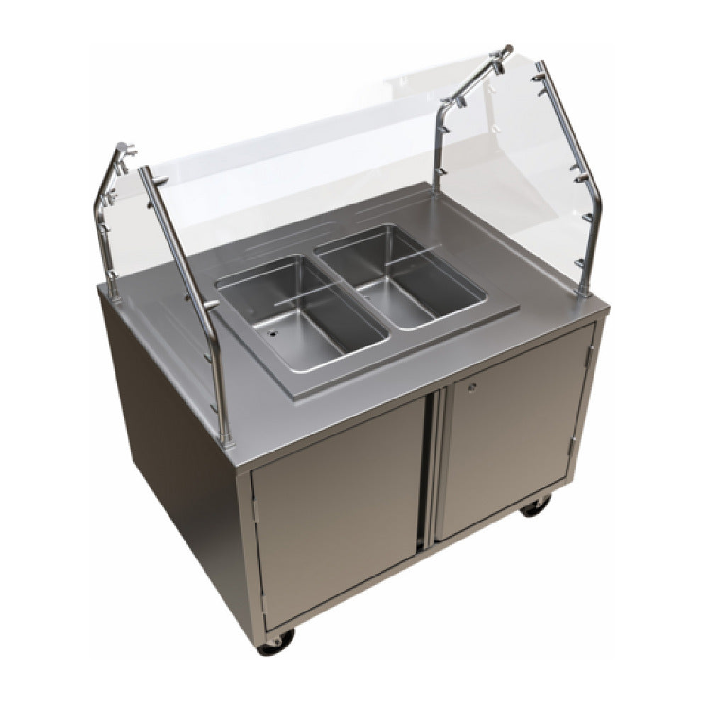 BK Resources FBS-P-H-2 - 2 Well Portable Hot Food Buffet Station, 48"W X 36"D X 59-3/16”H