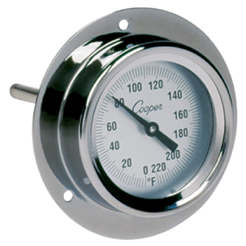 Cooper Atkins 2225-02-5 Thermometer 3-1/2" (8.8cm) Diameter Back Flange With 4" (10.16cm) Stem Length