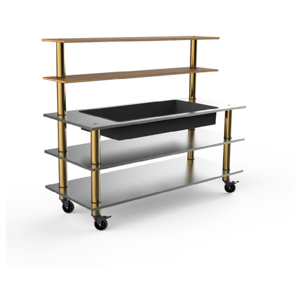 Steelite MGCMLC03BBXW Mogogo Buffet Solutions Modular Pro Back Bar 5-tier 71" X 29-1/2" X 60-1/2"