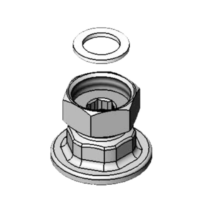 T&S Brass 00AA Eccentric Flange 1-9/16" Long 2" Dia.