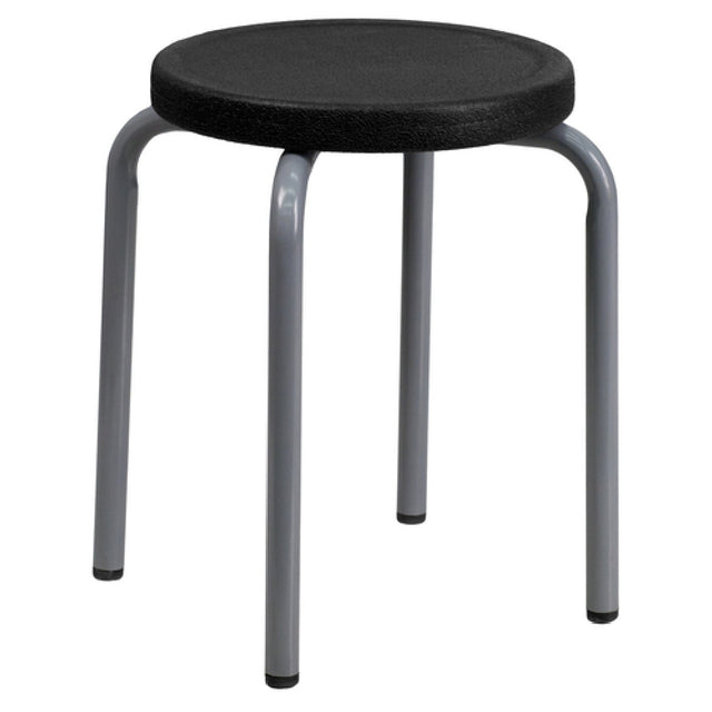 Flash Furniture YK01B-GG Stool Stackable Heavy Duty Plastic Seat