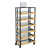 Hubert 219926 - Hubert® Modular Mobile Shelving Unit, 30"W X 19-3/4"D X 74-1/4"H