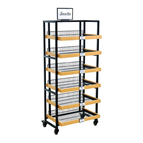 Hubert 219926 - Hubert® Modular Mobile Shelving Unit, 30"W X 19-3/4"D X 74-1/4"H