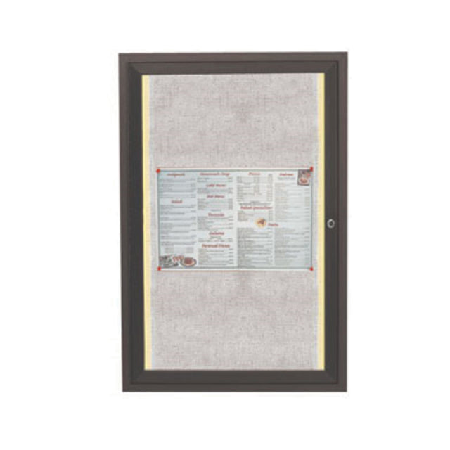 Aarco LODCC2418RBA Bulletin Board 18"W X 24"H Enclosed