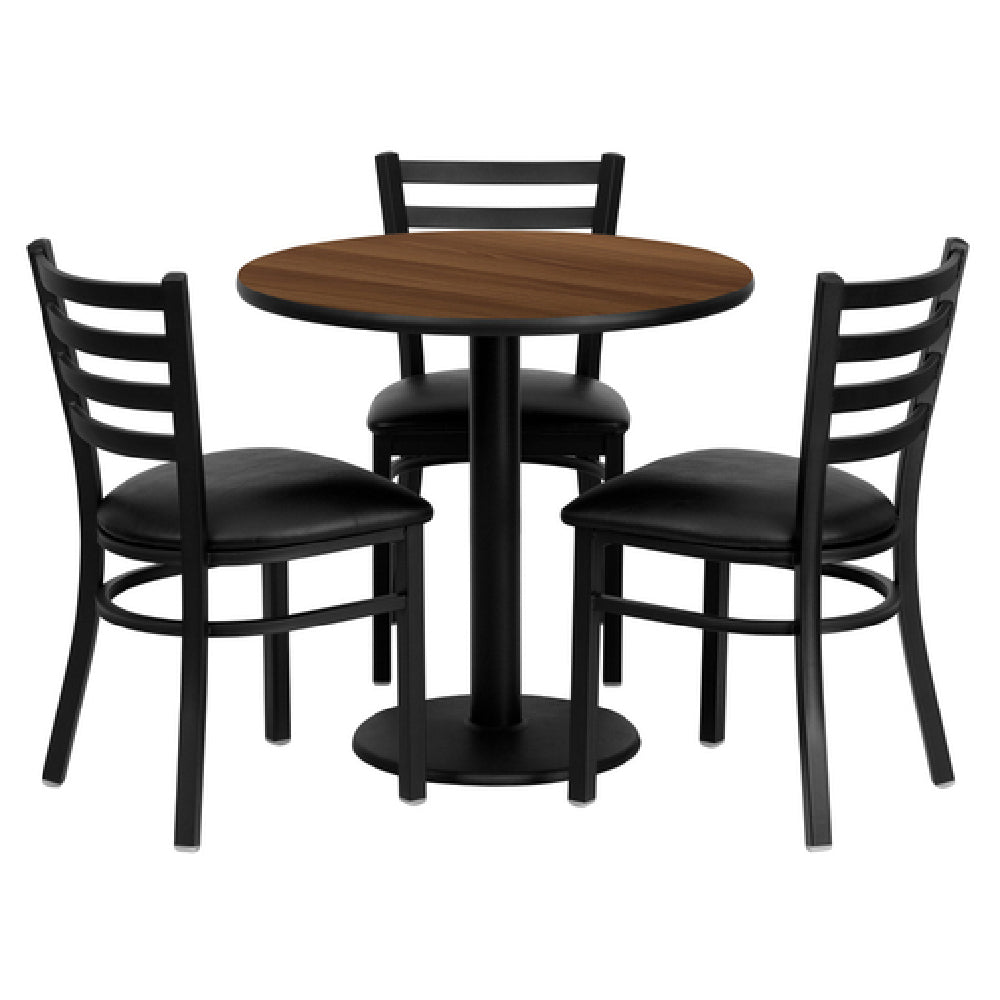 Flash Furniture MD-0002-GG Table And Chair Set Includes (1) 30" Dia. X 30"H Table