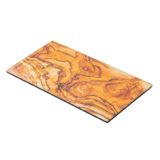 TableCraft Products 13315 - Olivewood Melamine Collection Serving Tray, 12.75" X 6.875" X 0.625"