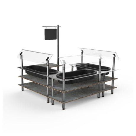 Steelite MGCMLB03GSXF Mogogo Buffet Solutions Modular Chilled Salad Station 3-tier