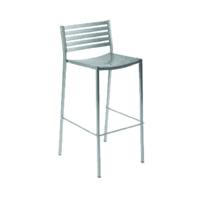 Emuamericas Llc 264 Segno Stacking Barstool Outdoor/indoor Steel Ladder Pattern Back And Seat