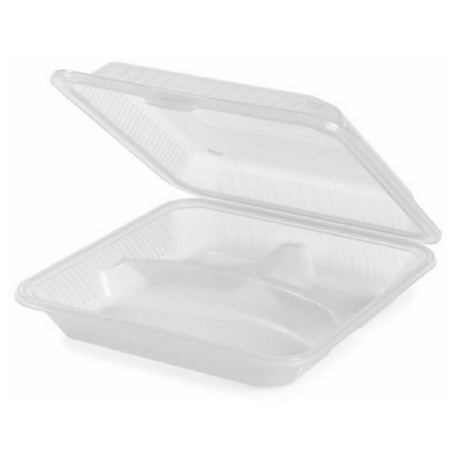 GET Enterprises EC-12-1-CL G.E.T Food Container 9"L X 9"W X 2-3/4"H 3-compartments